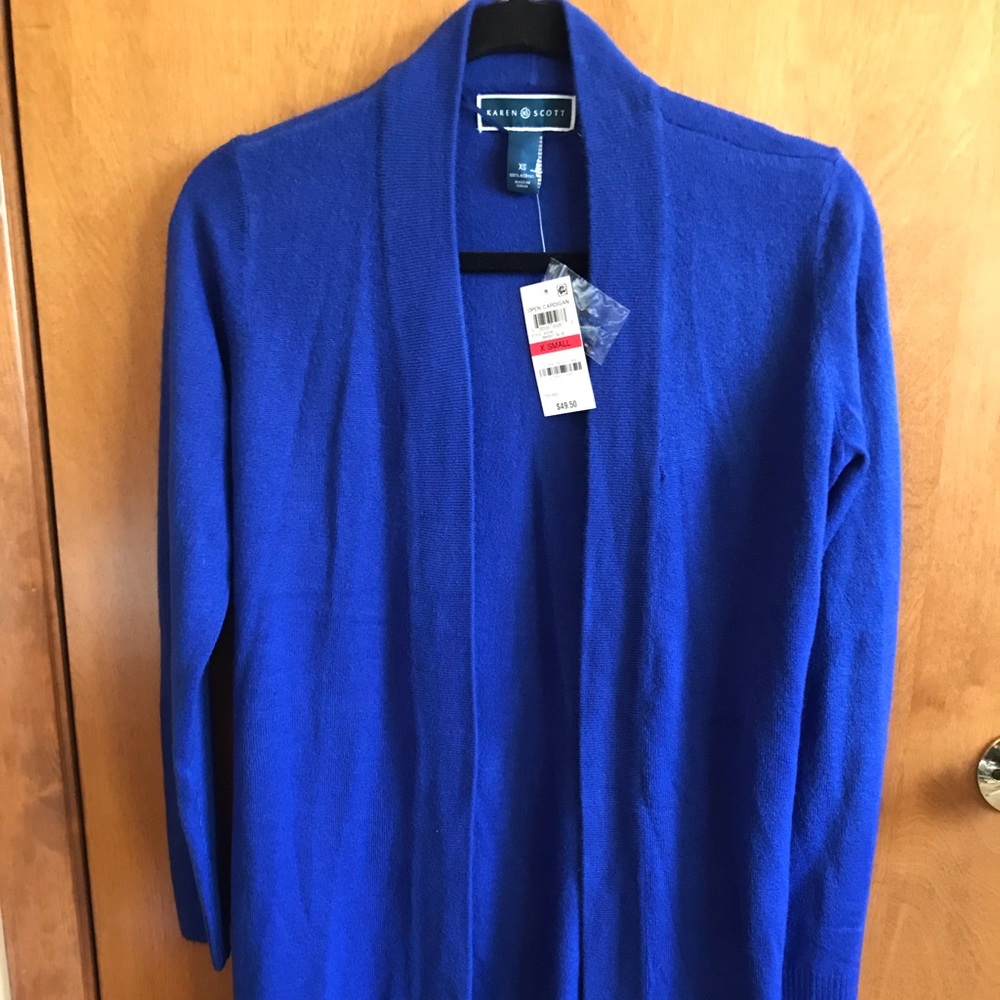 Blue cardigan